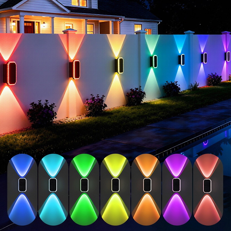 Outdoor Lighting Zigbee - RGB Color Solar Fence Lights Intelligent