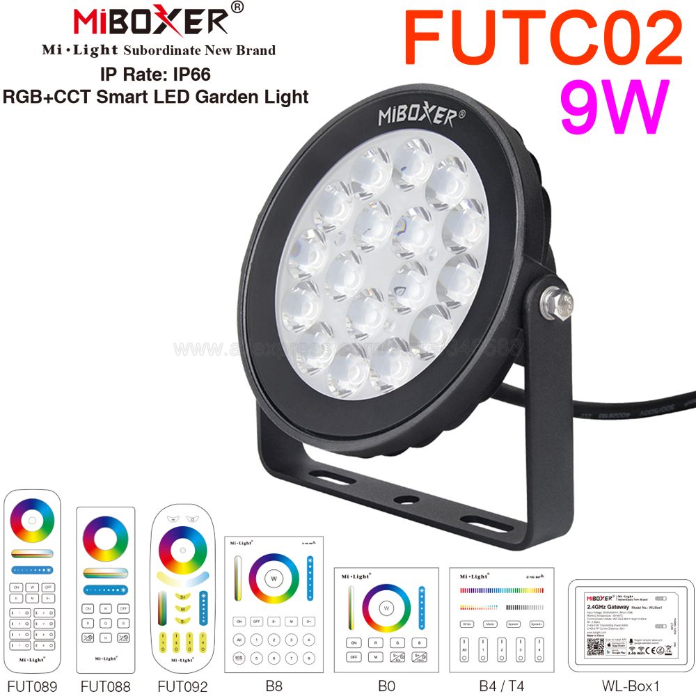 Outdoor Lighting Zigbee - MiBoxer 9W RGB+CCT LED Garden Light