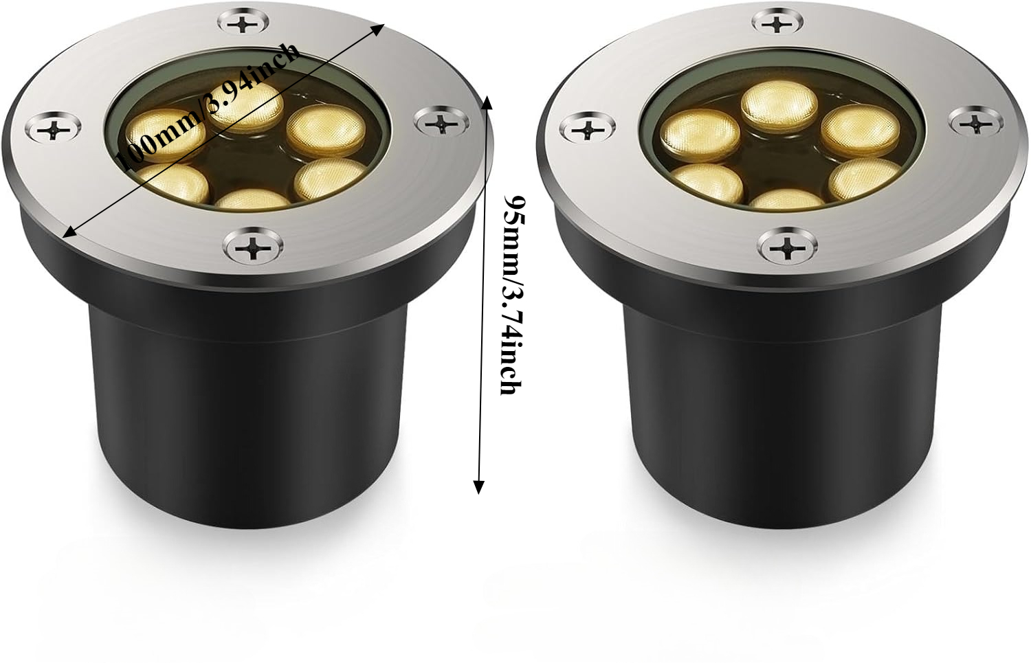 Deck Step Light - 6W LED In Ground Well Lights,