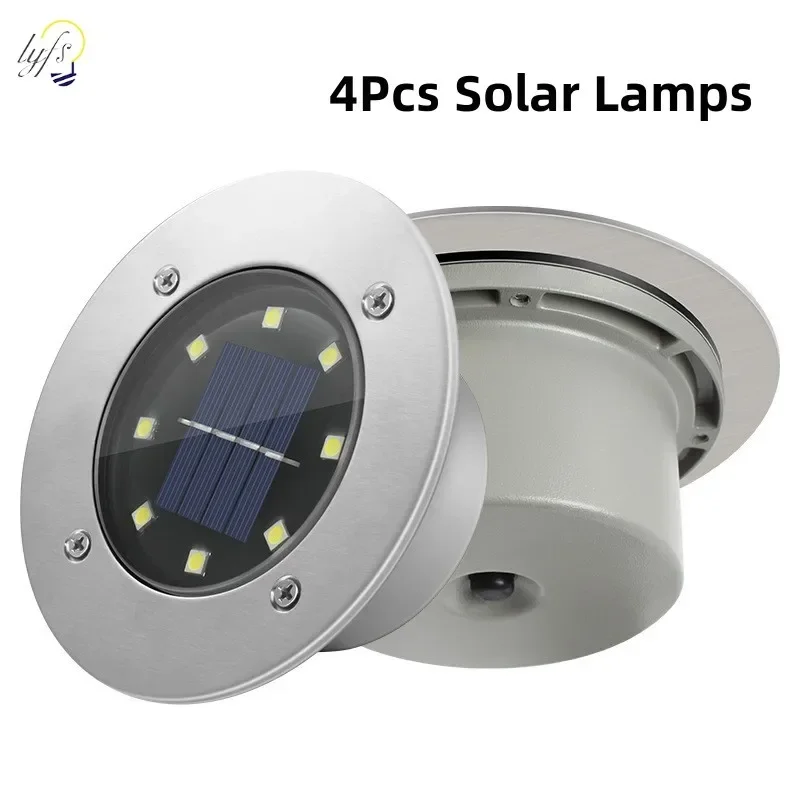 Outdoor Lighting Experts - 4Pcs LED Solar Garden Lights Outdoor