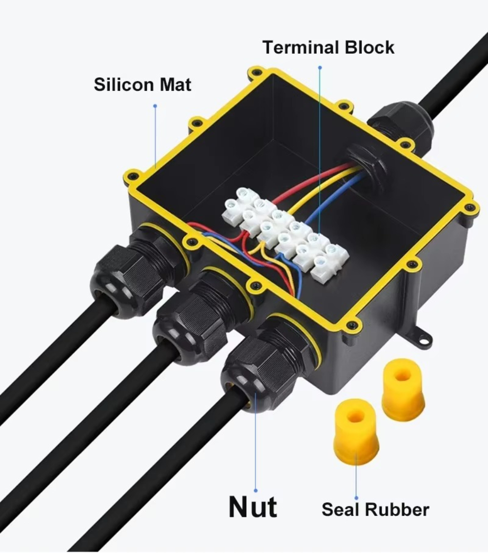 4Way 1In3Out IP68 Waterproof 4 - огляд і ціна Outdoor Lighting Junction