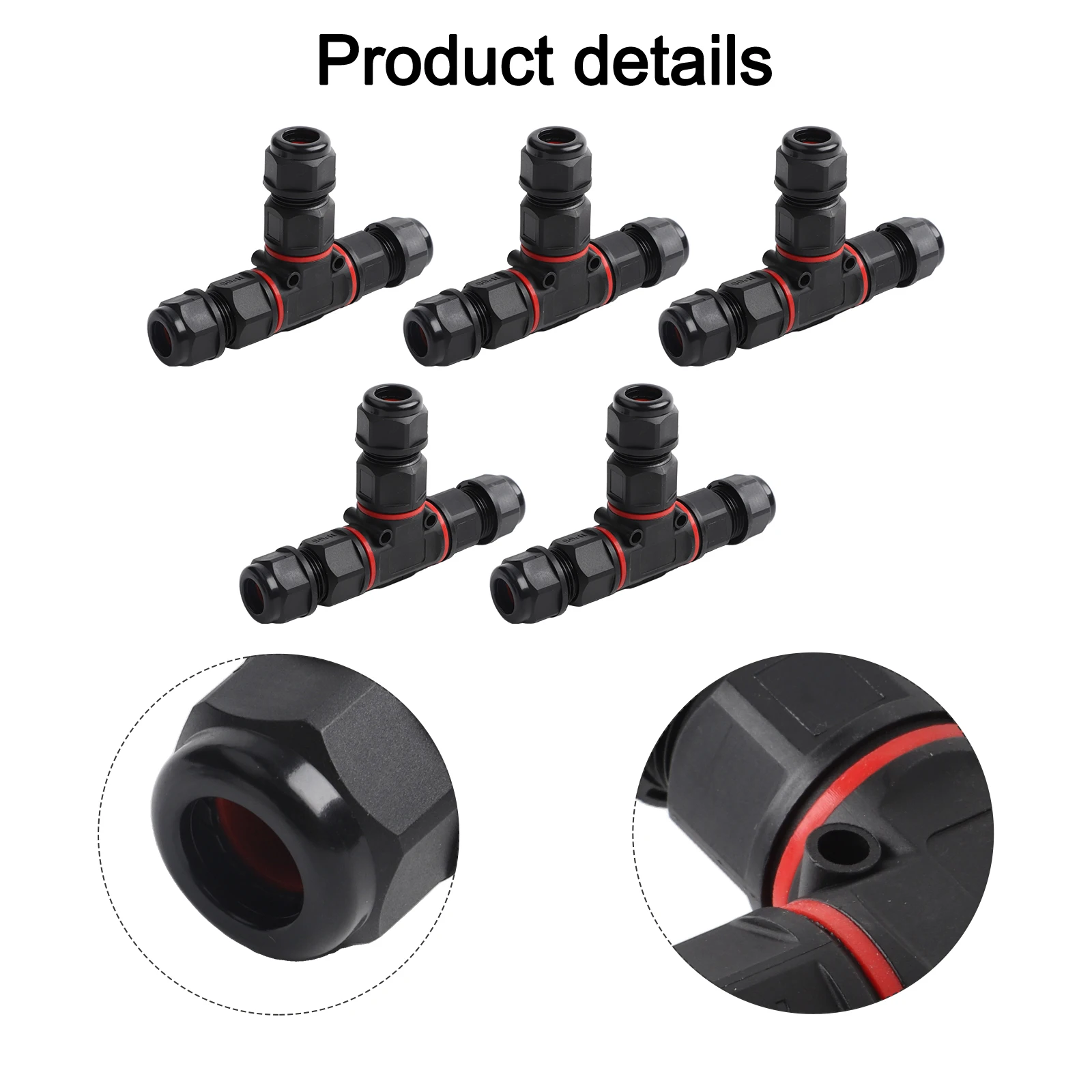 5Pcs IP68 Waterproof 3 Pin T S - огляд і ціна Outdoor Lighting Junction
