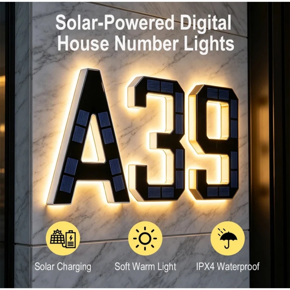 New Solar Address Sign LED Hou - огляд і ціна Outdoor Lighting Experts