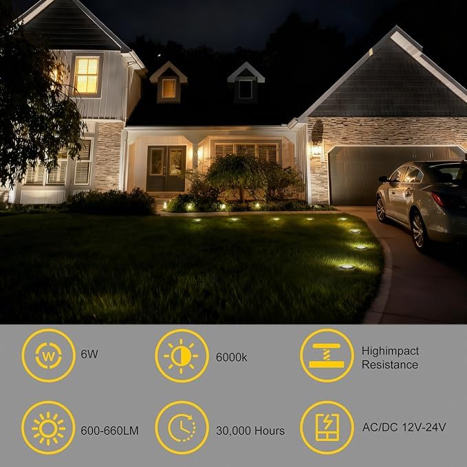 6W LED In Ground Well Lights,  - огляд і ціна Deck Step Light