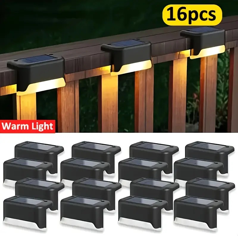 16 PCs of Solar Outdoor Deck L - огляд і ціна Deck Step Light