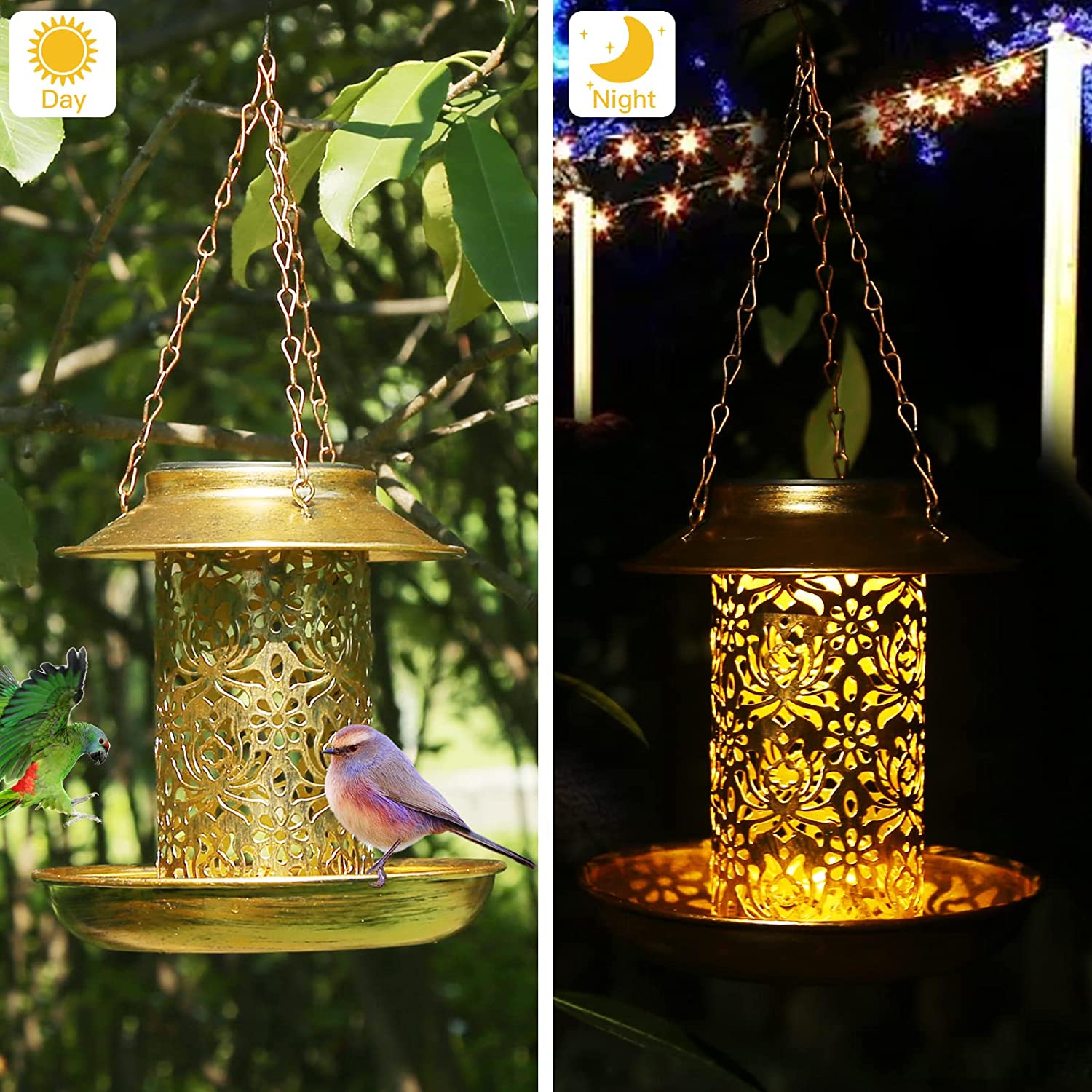 Solar Bird Feeder Metal Outdoo - огляд і ціна Outdoor Lighting Backyard Ideas