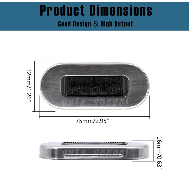 4 Pack 12V Boat Courtesy Light - огляд і ціна Deck Step Light