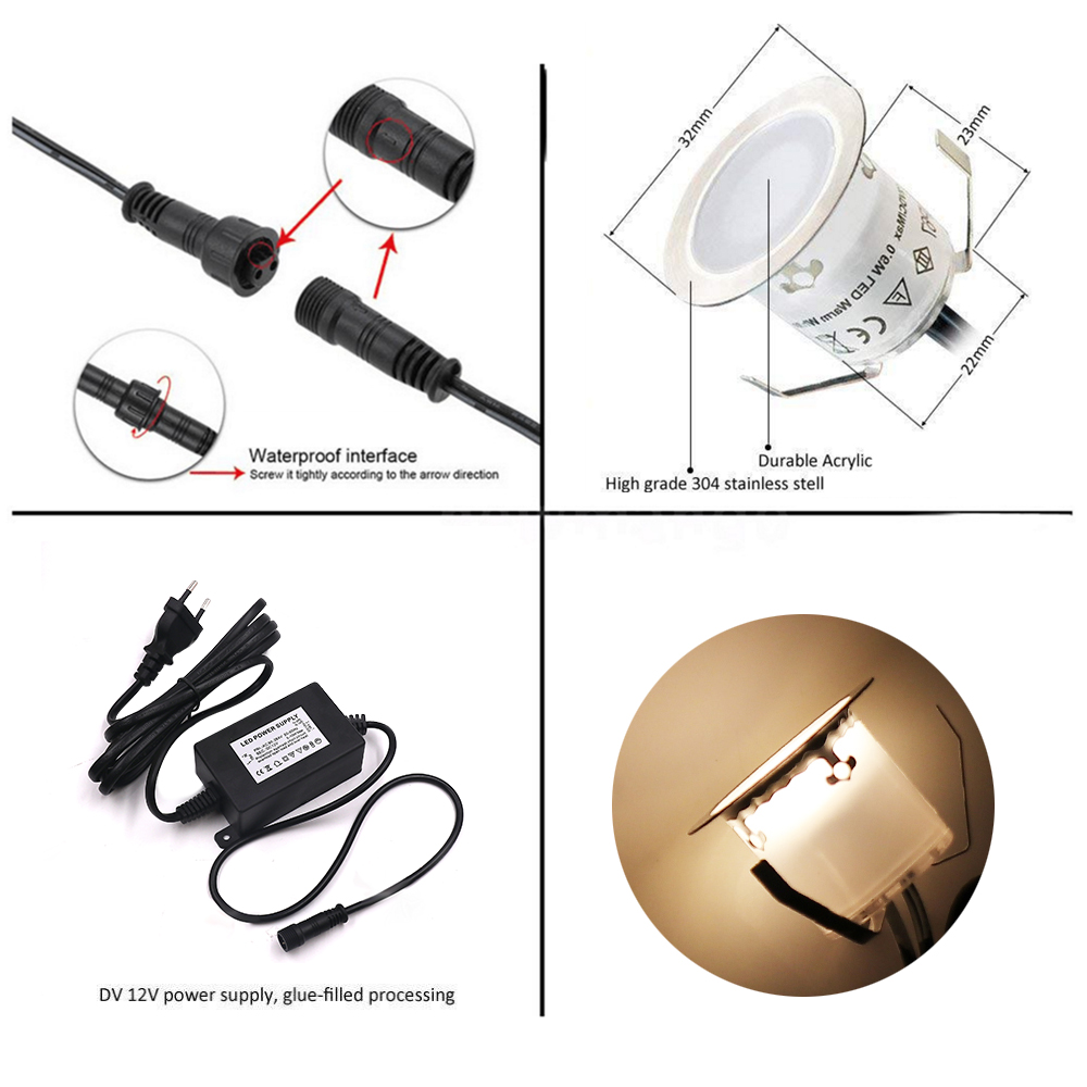 DC12V LED Deck Light IP67 Wate - огляд і ціна Deck Step Light