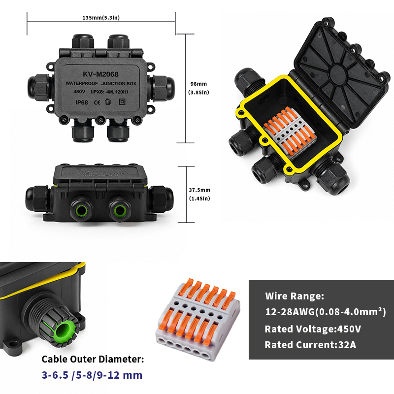 IP68 Waterproof Junction Box 2 - огляд і ціна Outdoor Lighting Junction