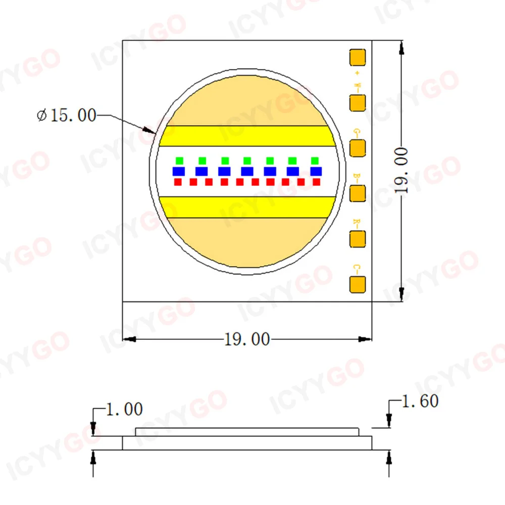 25W COB 1916 LED Lamp Bead RGB - огляд і ціна Zumtobel Outdoor Lighting